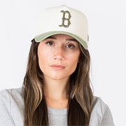 New Era 9Forty A-Frame MLB Boston Red Sox Chrome Olive