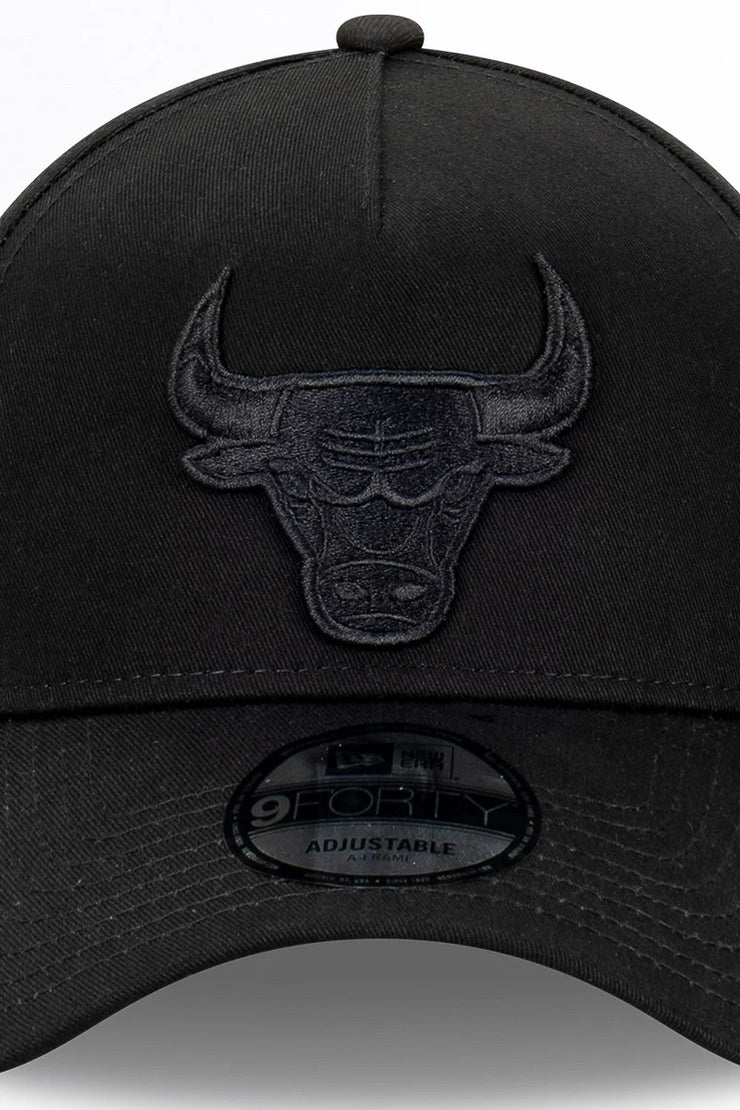 New Era 9Forty A-Frame NBA Black On Black Chicago Bulls