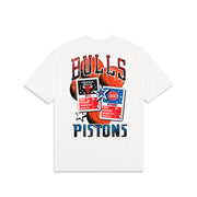 New Era Rivals Oversized T-Shirt Bulls Vs Pistons White