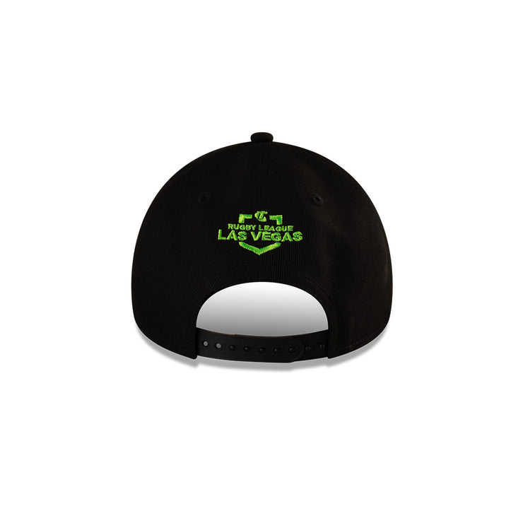 New Era 9Forty A-Frame NRL 2025 NRL Las Vegas Neon Black Logo