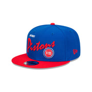 New Era 9Fifty NBA Team Vintage Script Detroit Pistons