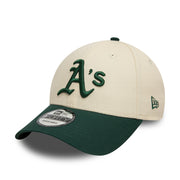 New Era 9Forty MLB Colour Block Oakland Athletics Cream Dark Green