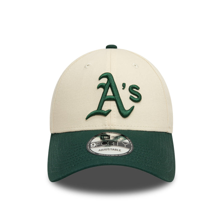 New Era 9Forty MLB Colour Block Oakland Athletics Cream Dark Green