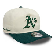 New Era Golfer MLB Script Oakland Athletics Ivory Dark Green