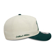 New Era Golfer MLB Script Oakland Athletics Ivory Dark Green