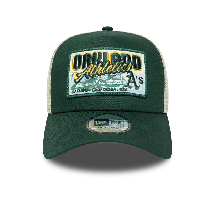 New Era 9Forty E-Frame Trucker MLB Patch Trucker Oakland Athletics Dark Green