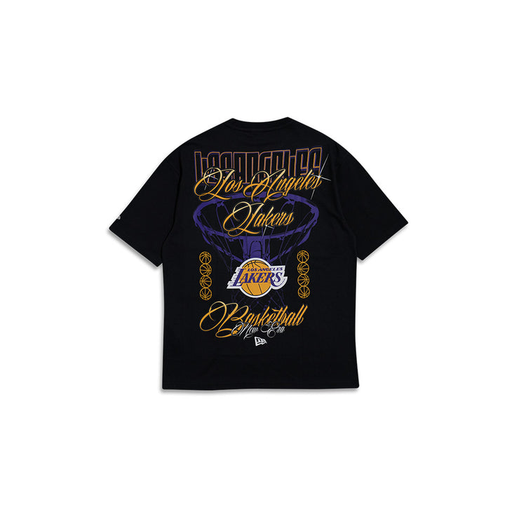 New Era NBA Street Soccer Oversized Tee Los Angeles Lakers Black