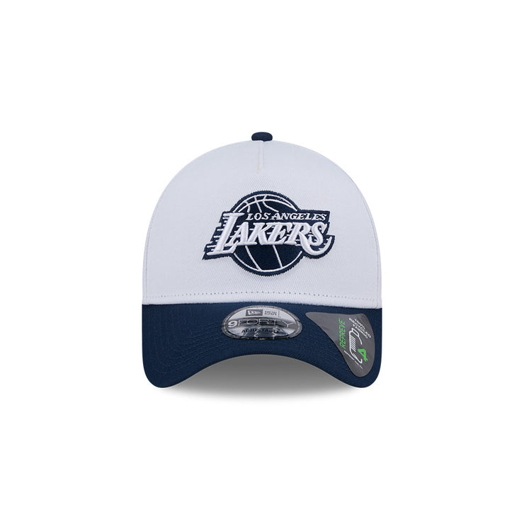 New Era 9Forty A-Frame NBA Chrome Oceanside Repreve Los Angeles Lakers White