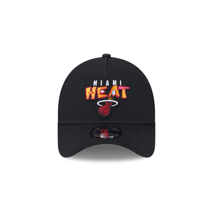 New Era 9Forty A-Frame NBA Retro Miami Heat Black