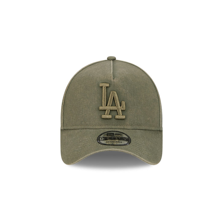 New Era 9Forty A-Frame MLB Snow Wash Los Angeles Dodgers Olive