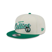 New Era 9Fifty NBA 2-Tone Script Boston Celtics Chrome White