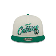 New Era 9Fifty NBA 2-Tone Script Boston Celtics Chrome White