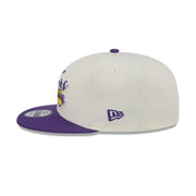 New Era 9Fifty NBA 2-Tone Script Los Angeles Lakers Chrome White