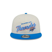 New Era 9Fifty NBA 2-Tone Script Oklahoma City Thunder Chrome White