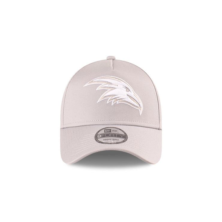 New Era 9Forty A-Frame AFL 2025 Supporter Grey White Adelaide Crows