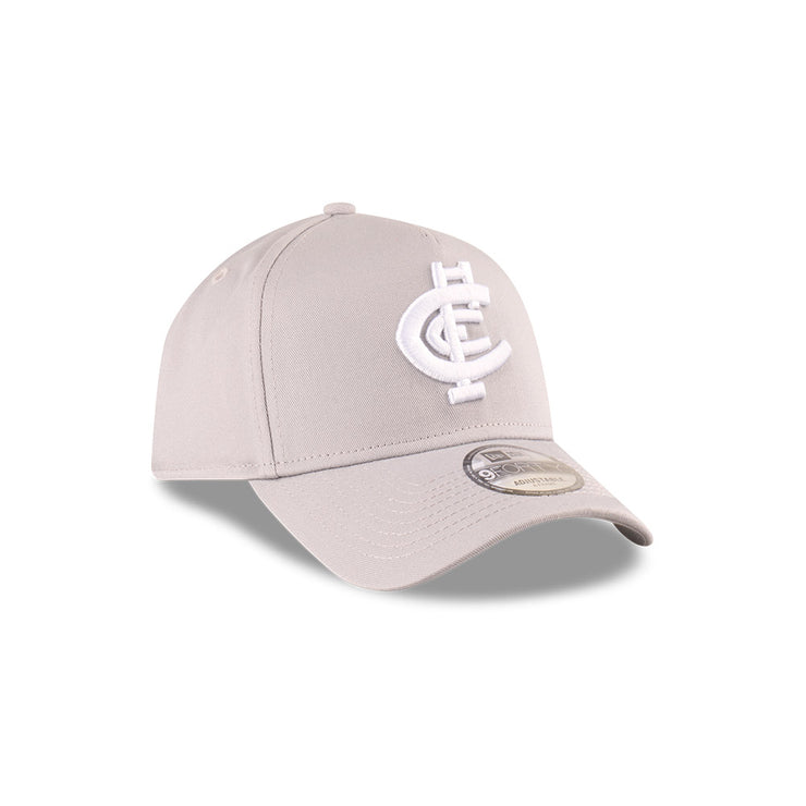 New Era 9Forty A-Frame AFL 2025 Supporter Grey White Carlton Blues