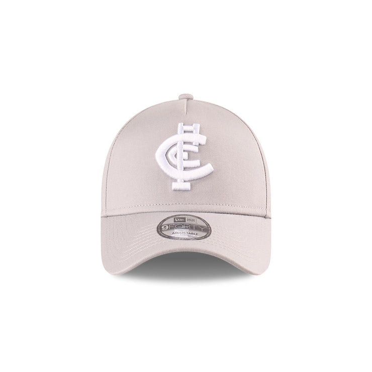 New Era 9Forty A-Frame AFL 2025 Supporter Grey White Carlton Blues