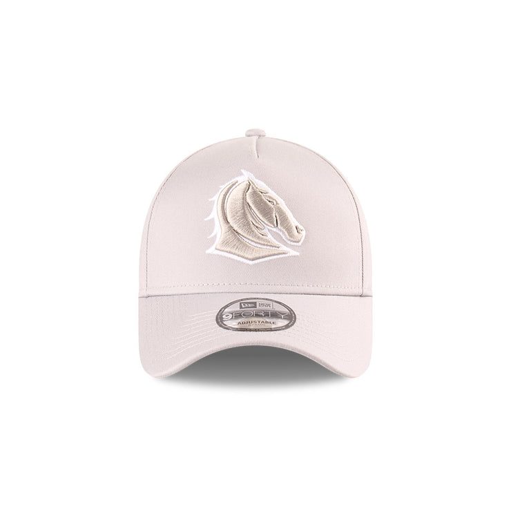 New Era 9Forty A-Frame NRL 2025 Supporter Grey White Brisbane Broncos