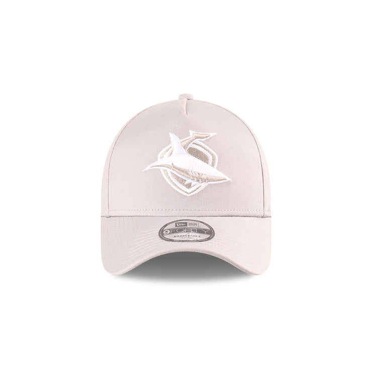 New Era 9Forty A-Frame NRL 2025 Supporter Grey White Cronulla Sutherland Sharks