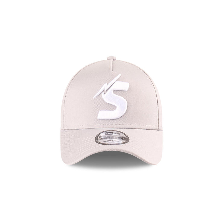 New Era 9Forty A-Frame NRL 2025 Supporter Grey White Melbourne Storm