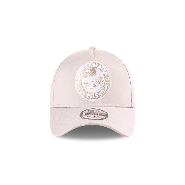 New Era 9Forty A-Frame NRL 2025 Supporter Grey White Parramatta Eels