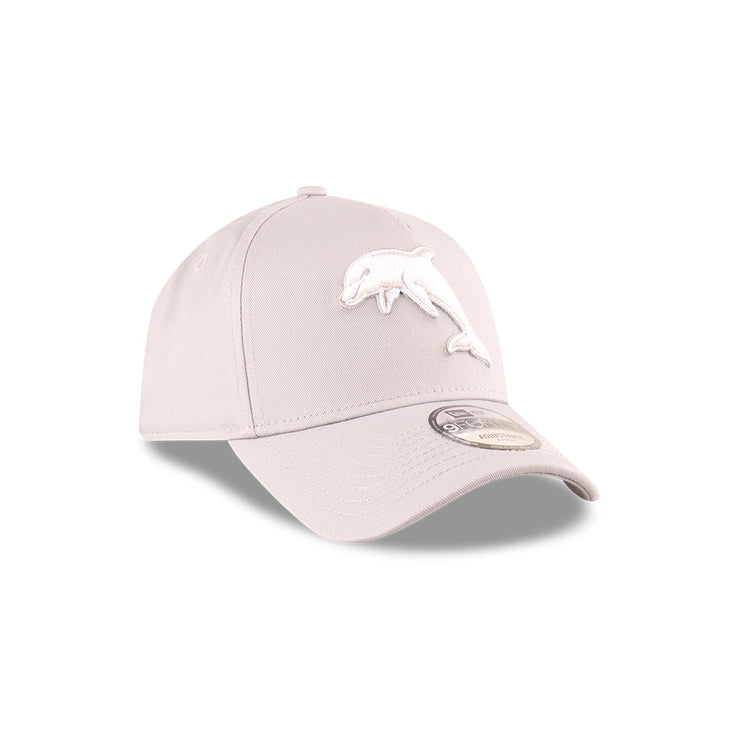 New Era 9Forty A-Frame NRL 2025 Supporter Grey White Dolphins