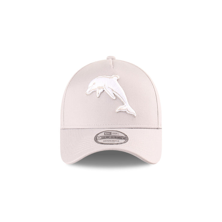 New Era 9Forty A-Frame NRL 2025 Supporter Grey White Dolphins