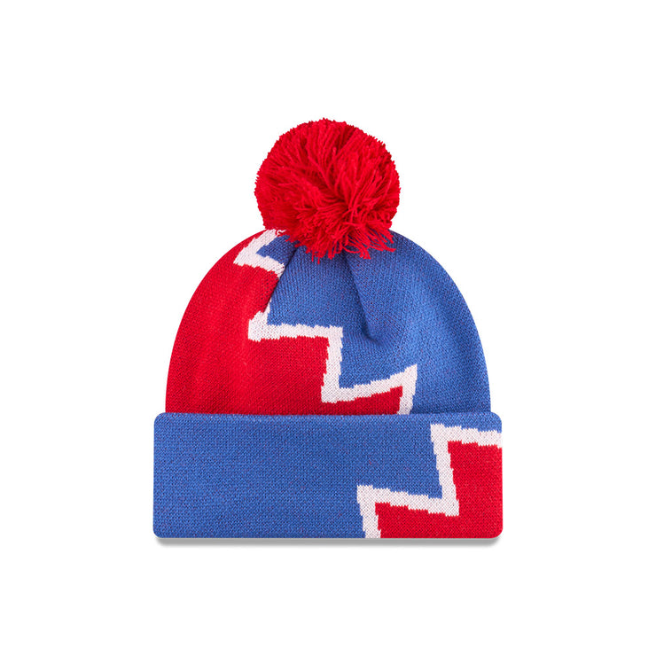 New Era Beanie AFL 2025 Supporter Zig Zag Team Western Bulldogs