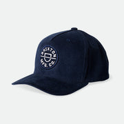 Brixton Crest C MP Snapback Washed Navy Cord