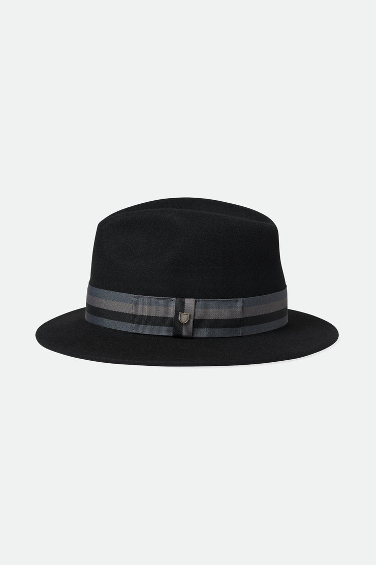 Brixton Roma Fedora Black/Grey Charcoal