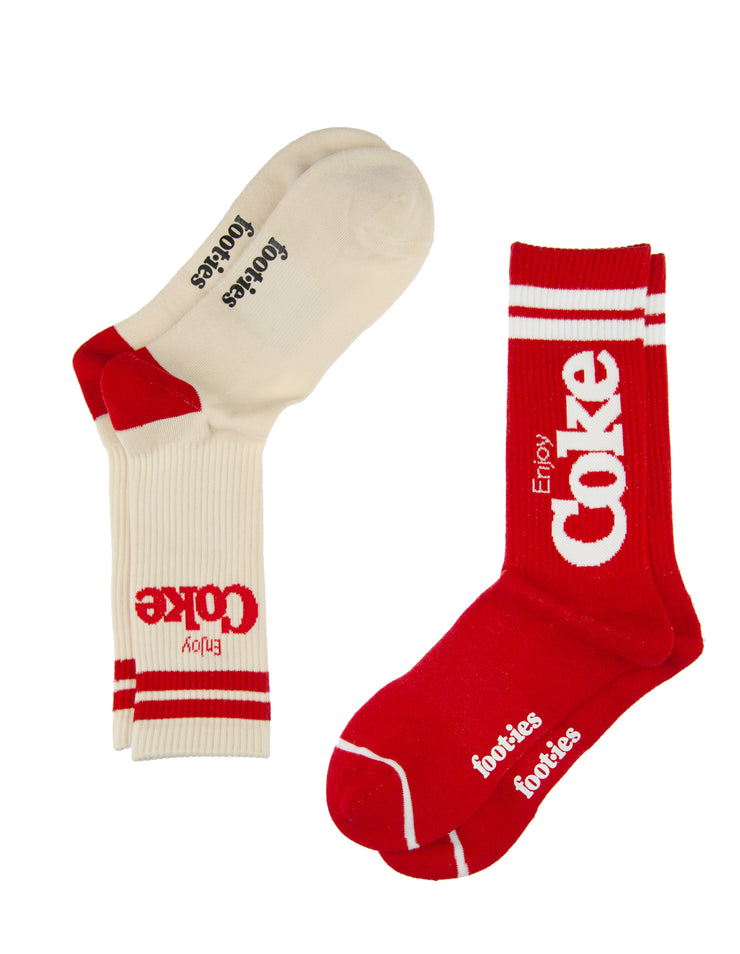 Foot-ies Coke Logo Sneaker Sock 2 Pack