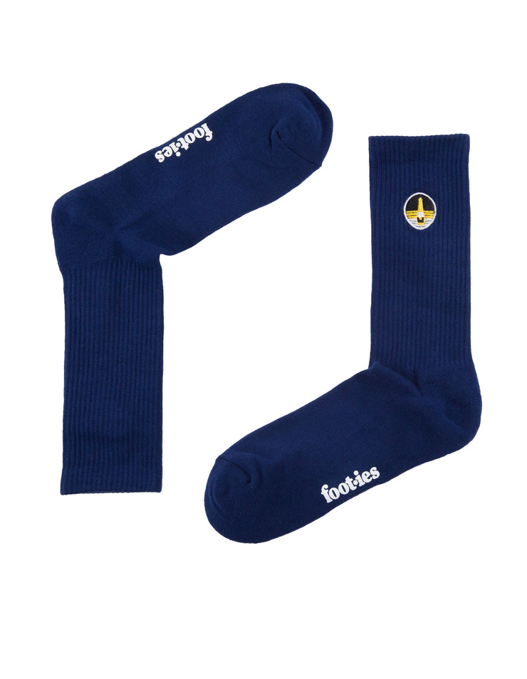 Foot-ies Corona Daytrippin Sneaker Sock 2 Pack Navy/Cream