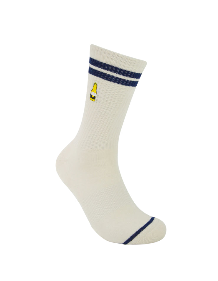 Foot-ies Corona Retro Sneaker Sock 2 Pack Cream