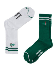 Foot-ies VB G'Day Sneaker Sock 2 Pack Green/White