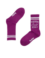 Foot-ies Vodka Cruiser Bold Embroidery Sneaker Sock 2 Pack Berry/White