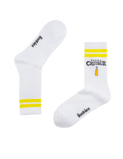 Foot-ies Vodka Cruiser Pure Embroidery Sneaker Sock 2 Pack Yellow/White