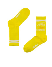 Foot-ies Vodka Cruiser Pure Embroidery Sneaker Sock 2 Pack Yellow/White