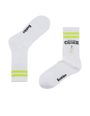 Foot-ies Vodka Cruiser Zesty Embroidery Sneaker Sock 2 Pack Light Green/White