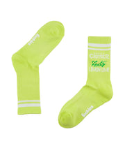 Foot-ies Vodka Cruiser Zesty Embroidery Sneaker Sock 2 Pack Light Green/White