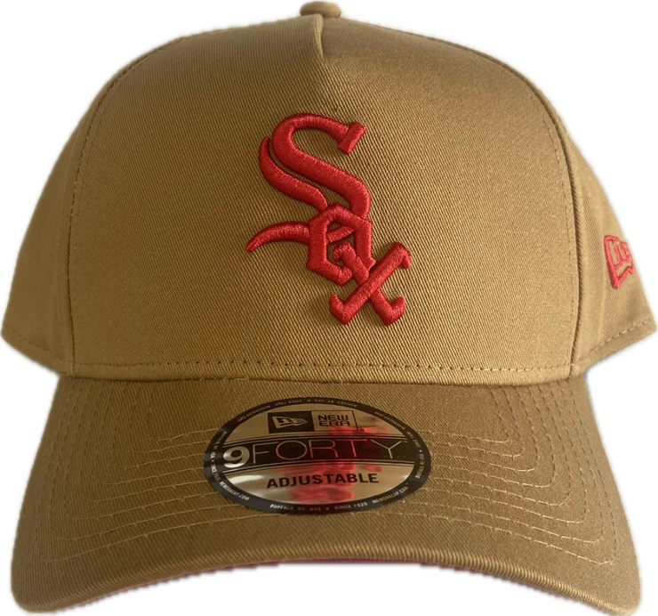 New Era 9Forty A-Frame MLB Chicago White Sox Wheat Scarlet