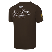 Pro Standard MLB Sugar Skull Stripped Tee San Diego Padres Brown