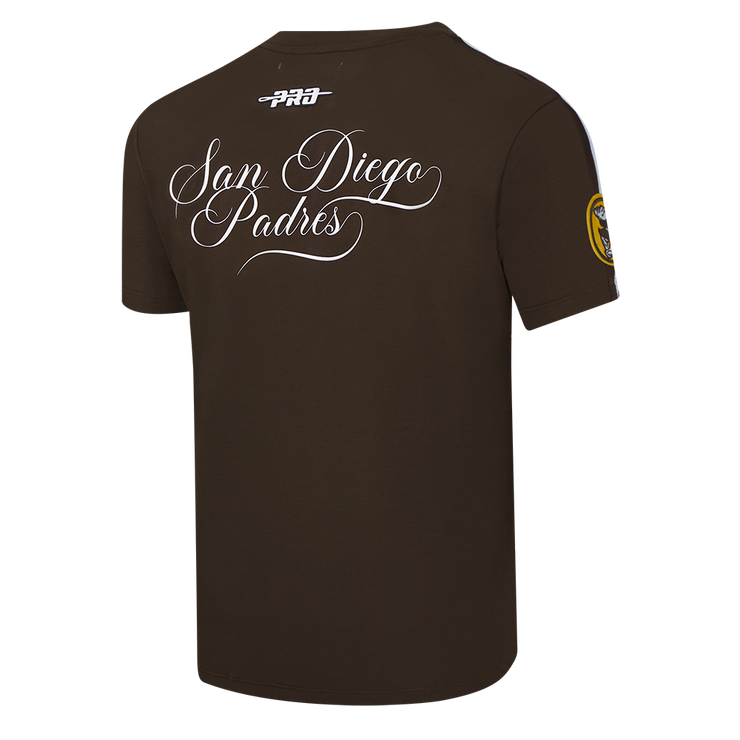 Pro Standard MLB Sugar Skull Stripped Tee San Diego Padres Brown