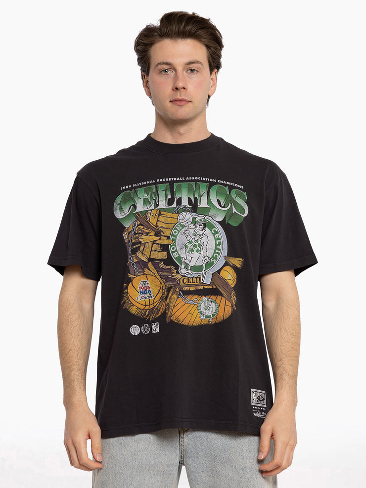 Mitchell & Ness NBA Bevel Burst Tee Boston Celtics Black