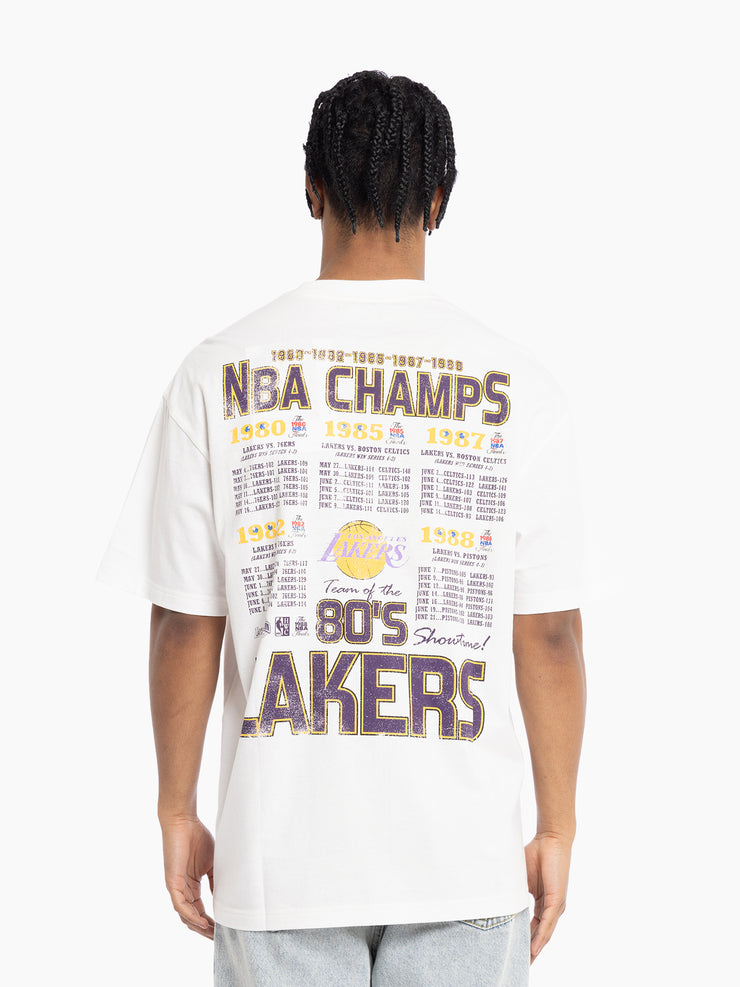 Mitchell & Ness NBA Explode Champions Tee Los Angeles Lakers Vintage White