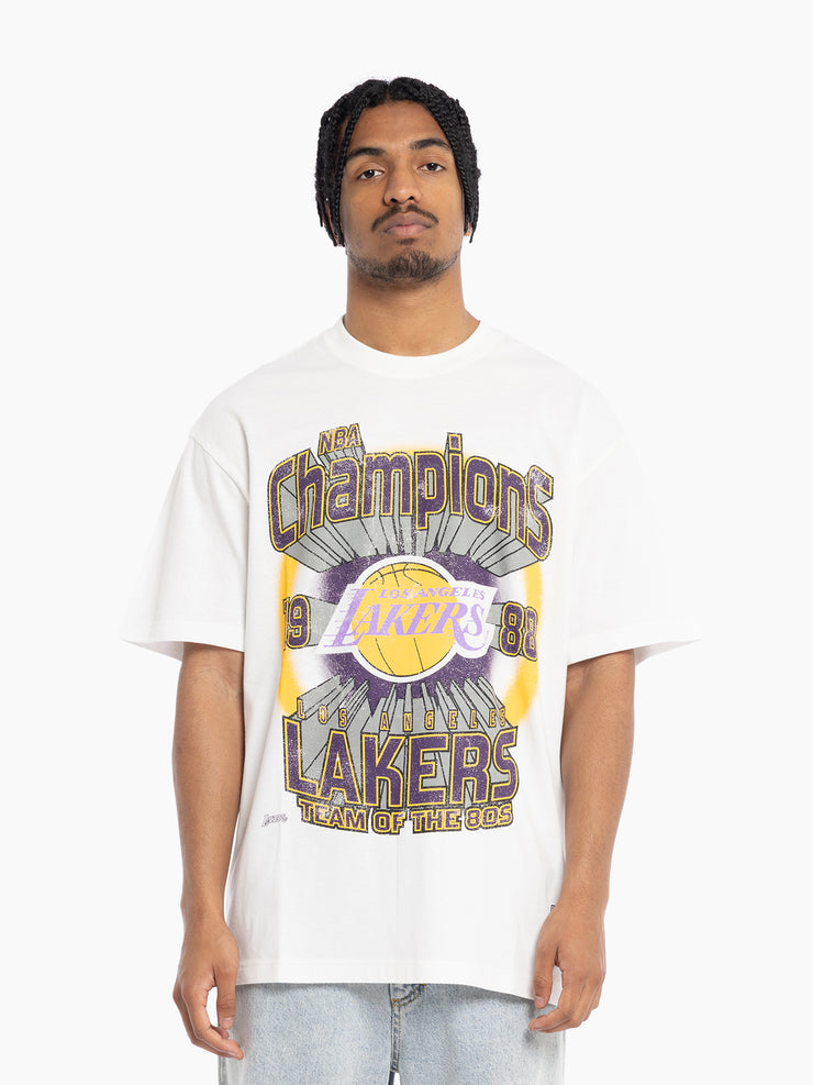 Mitchell & Ness NBA Explode Champions Tee Los Angeles Lakers Vintage White