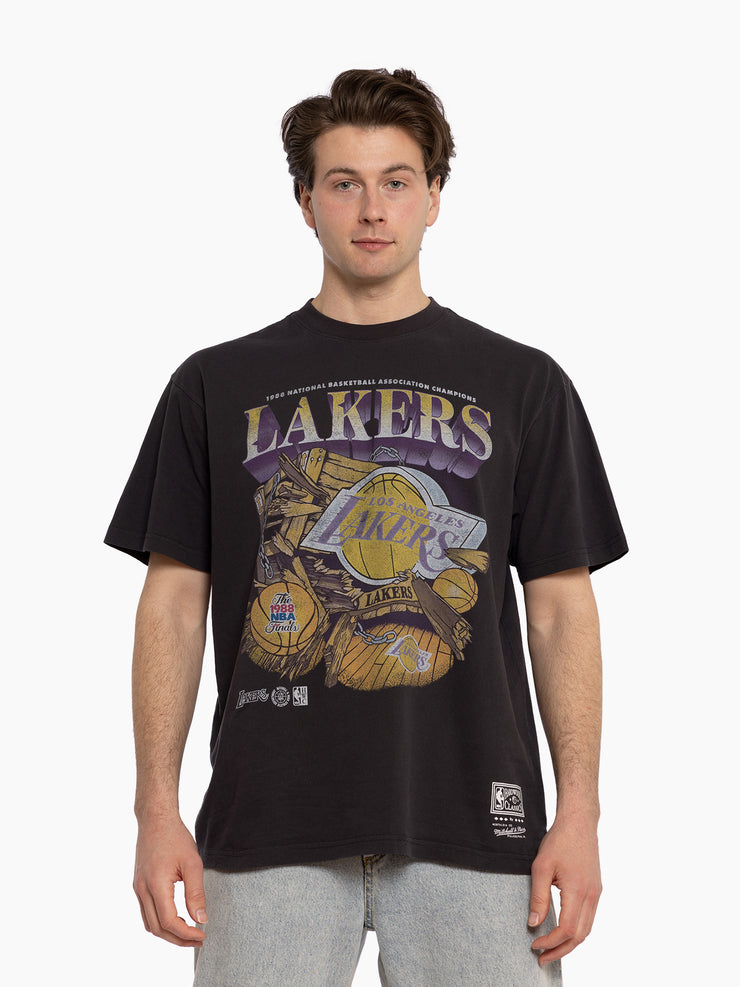 Mitchell & Ness NBA Bevel Burst Tee Los Angeles Lakers Black