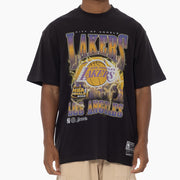 Mitchell & Ness NBA City Strike Tee Los Angeles Lakers Faded Black