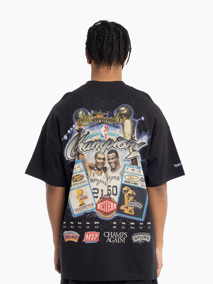 Mitchell & Ness NBA Tower Champs Tee San Antonio Spurs Faded Black