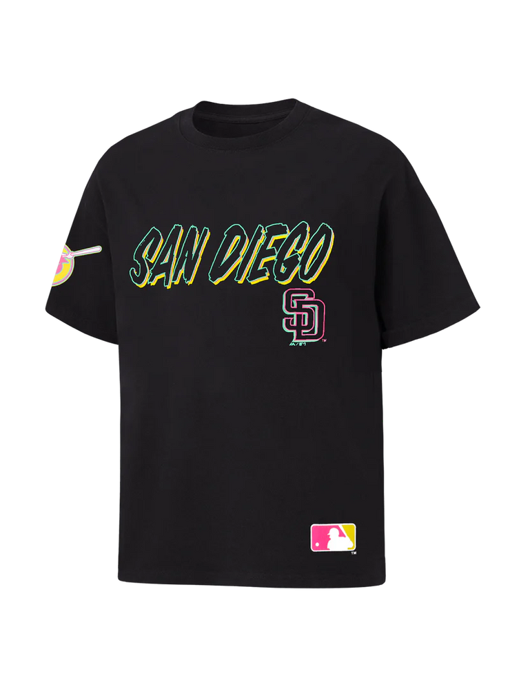 Majestic MLB City Connect Shadow Pop Tee San Diego Padres Faded Black