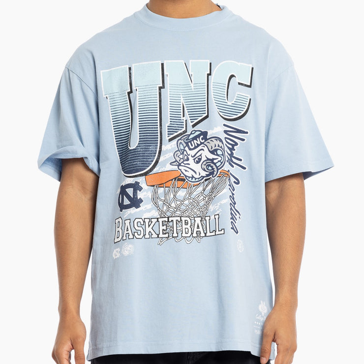 Mitchell & Ness Basket Tee NCAA University North Carolina Tar Heels Blue